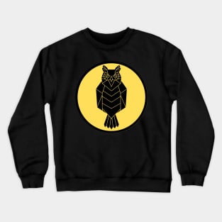 Geometric Artwork Owl Crewneck Sweatshirt